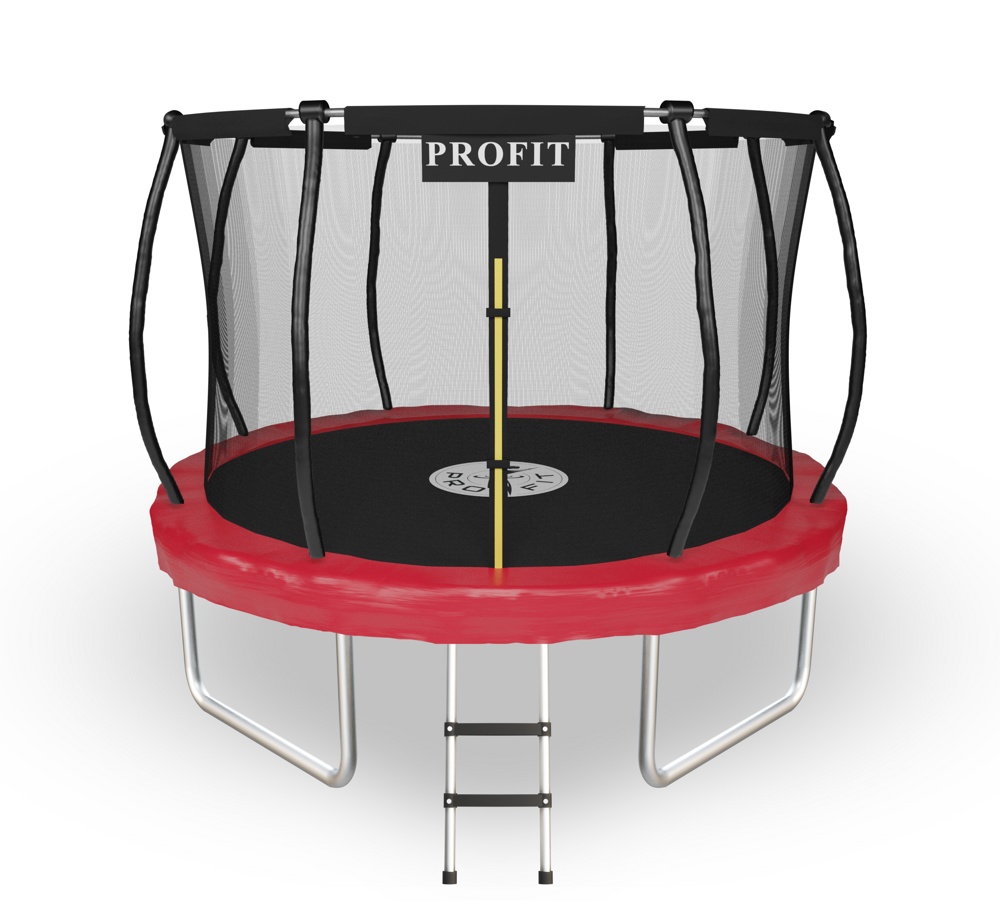 Батут ProFit Premium Red 312 см - 10 ft с защитной сеткой и лестницей