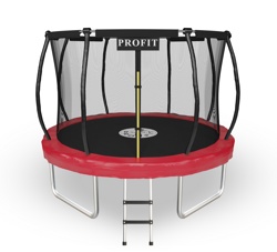 Батут ProFit Premium Red 312 см - 10 ft с защитной сеткой и лестницей - фото
