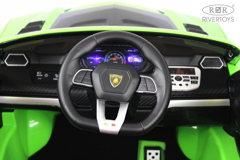 Детский электромобиль RiverToys Lamborghini Urus E777EE (зеленый) Полноприводный - фото4