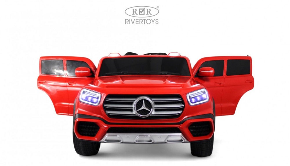 Детский электромобиль RiverToys М007БХ (красный) двухместный - фото2
