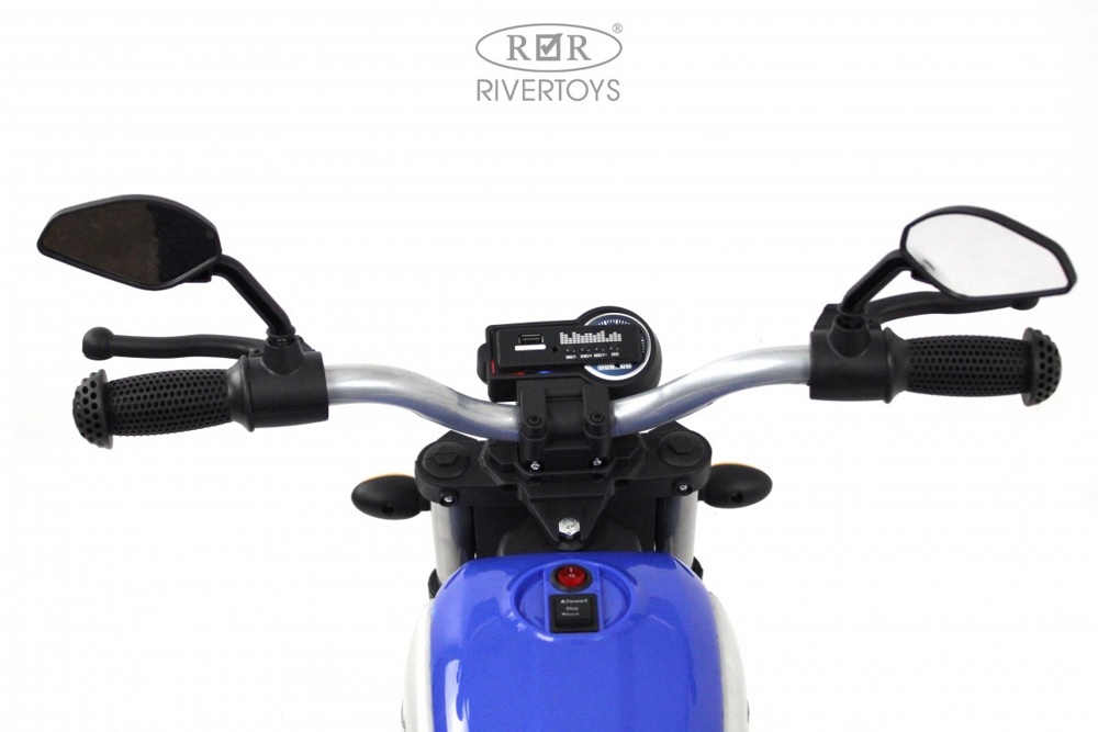 Детский электромотоцикл RiverToys Z111ZZ (синий) - фото4