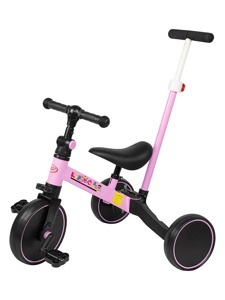 Беговел-велосипед Kid's Care с ручкой 003T (розовый) - фото