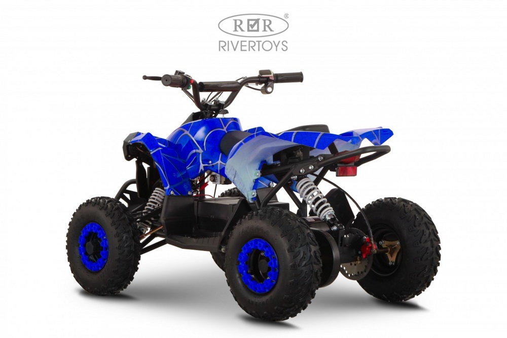 Детский электроквадроцикл RiverToys MARK (синий Spider) - фото5