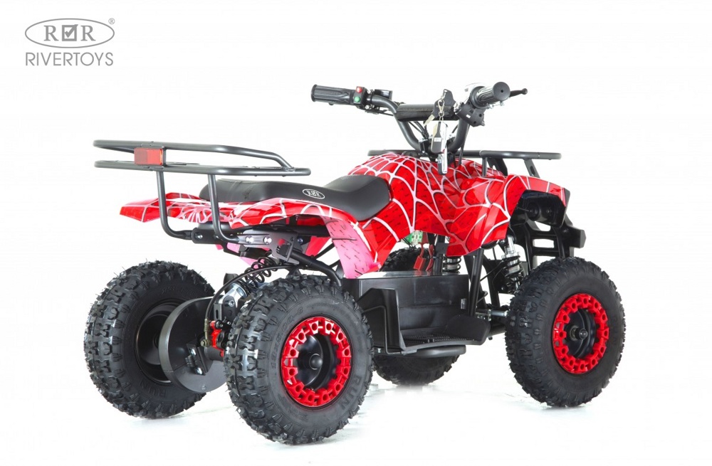 Детский электроквадроцикл RiverToys Tiki (красный Spider) скорость 20 км/ч, нагрузка до 65 кг. - фото5