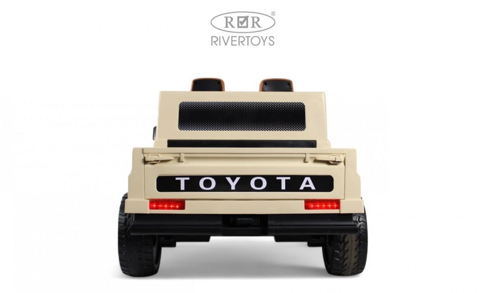 Детский электромобиль RiverToys Pick-Up E555KX (хаки) Toyota Полноприводный - фото5
