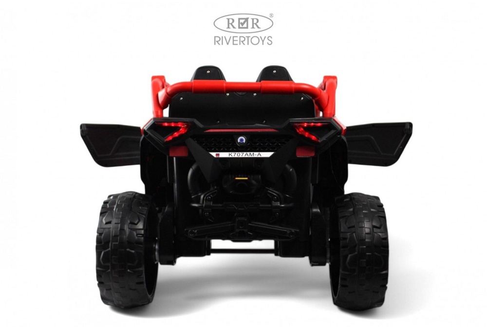 Детский электромобиль RiverToys K707AM-A (красный) - фото3