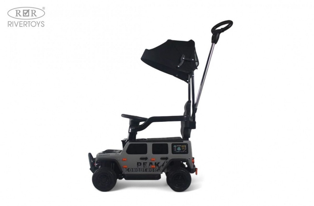 Детский электромобиль RiverToys G009GG (серый) - фото6