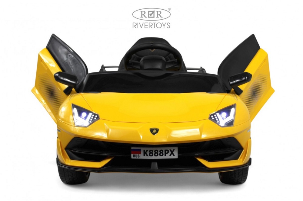 Детский электромобиль RiverToys K888PX (жёлтый) Lamborghini - фото2