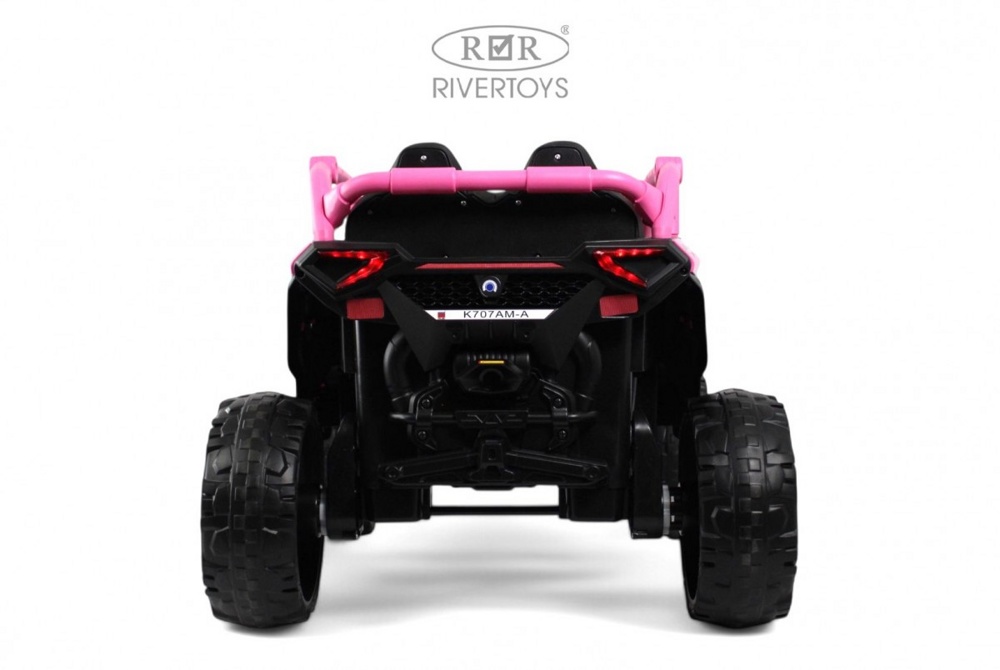 Детский электромобиль RiverToys K707AM-A (розовый) - фото4