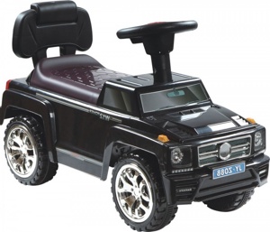 Детская машинка-каталка толокар RiverToys Mercedes-Benz JYZ-09B (черный) - фото