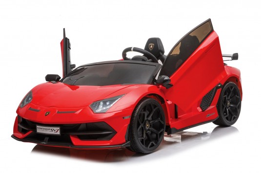 Детский электромобиль RiverToys Lamborghini Aventador SVJ A111MP (красный) лицензия двухместный