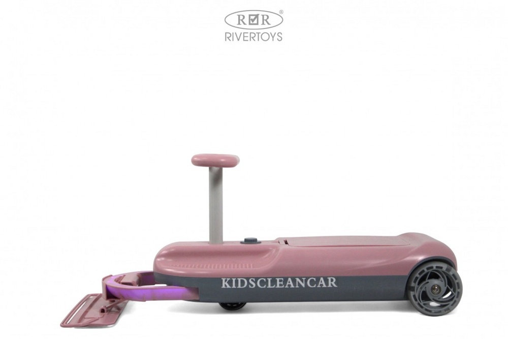 Детский электромобиль RiverToys Y-01 (розовый) для мытья пола с функцией влажной уборки - фото6