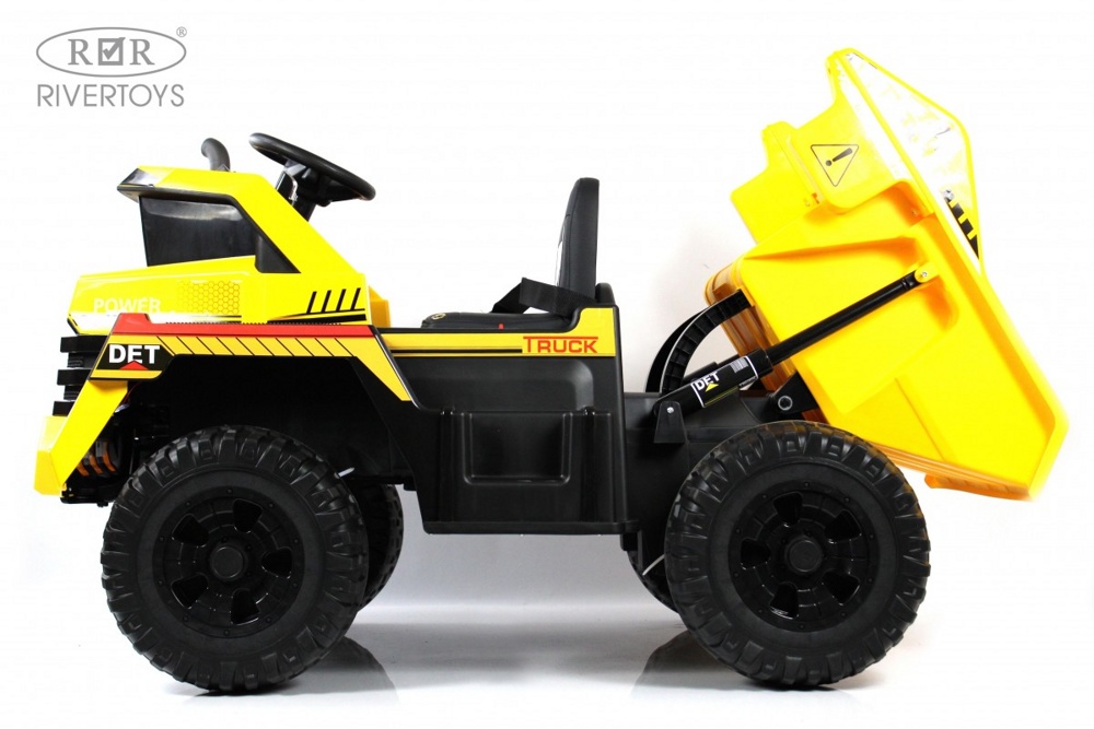 Детский электромобиль RiverToys K333AM (желтый) Двухместный, полноприводный - фото5