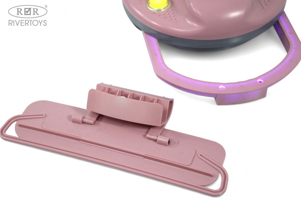 Детский электромобиль RiverToys Y-01 (розовый) для мытья пола с функцией влажной уборки - фото2