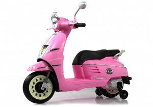 Детский электромотоцикл RiverToys Z222ZZ (розовый) - фото