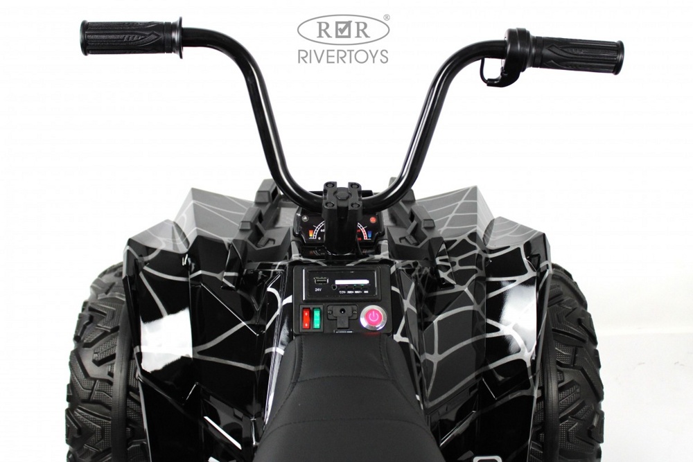 Детский квадроцикл RiverToys A111AA 4WD (черный Spider) Полноприводный - фото6