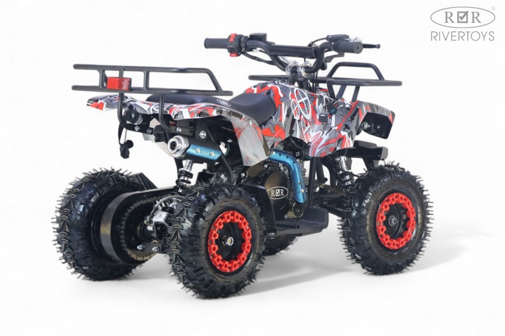 Детский квадроцикл RiverToys TIGER (красный special) Бензиновый - фото4