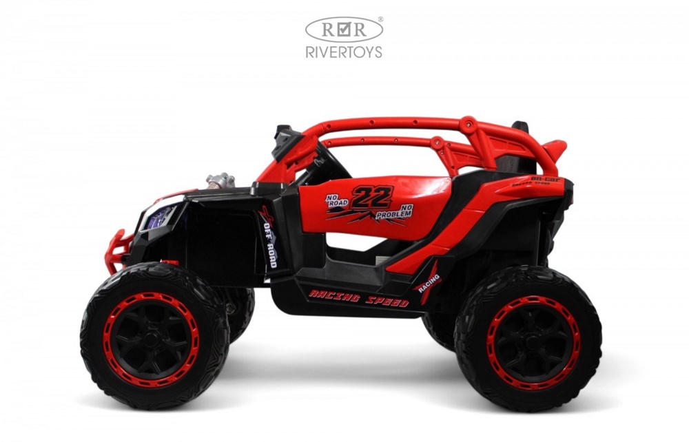 Детский электромобиль RiverToys K707AM-A (красный) - фото6