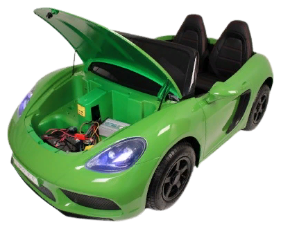 Детский электромобиль RiverToys Porsche Cayman T911TT (зеленый глянец) автокраска двухместный - фото4