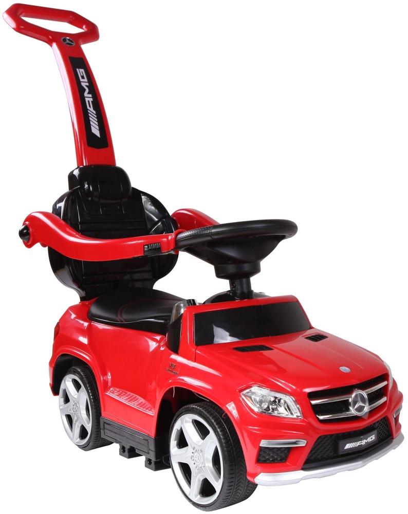 Детская машинка Каталка-качалка, толокар на аккумуляторе RiverToys Mercedes-Benz GL63 A888AA-H (красный/черный) Лицензия - фото3