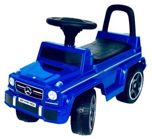 Детская машинка Каталка, толокар RiverToys Mercedes-Benz G63 JQ663 (синий/черный) Лицензия - фото