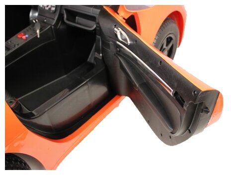 Детский электромобиль RiverToys Porsche Cayman T911TT (оранжевый глянец) автокраска полноприводный двухместный - фото6