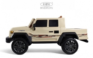 Детский электромобиль RiverToys Pick-Up E555KX (серый) Toyota Полноприводный - фото