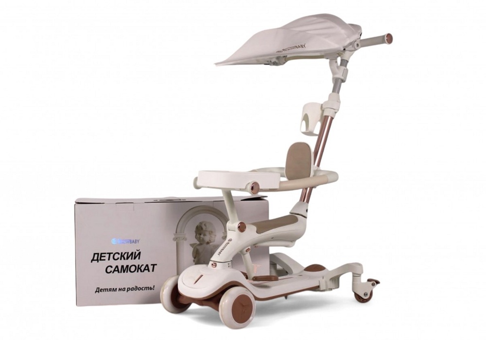 Детский cамокат-беговел RiverToys HB-111-A (белый)