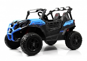 Детский электромобиль RiverToys K777KK 4WD (синий) Buggy Полноприводный Двухместный - фото