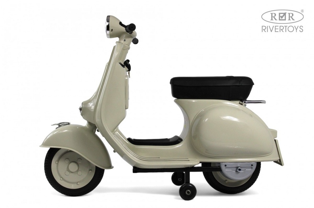 Детский электроскутер RiverToys VESPA M888MM (серый) - фото3