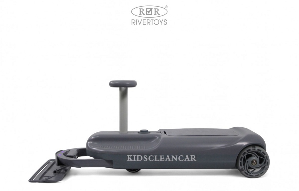 Детский электромобиль RiverToys Y-01 (серый) для мытья пола с функцией влажной уборки - фото6