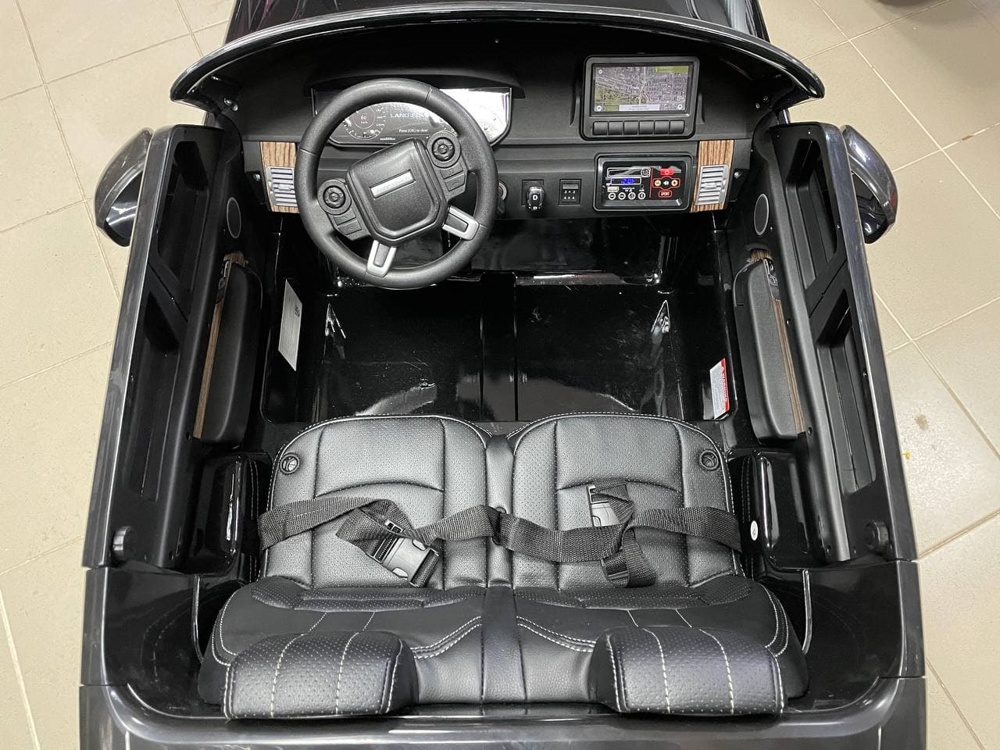 Детский электромобиль RiverToys Range Rover HSE DK-PP999 4WD (черный глянец) автокраска двухместный - фото6