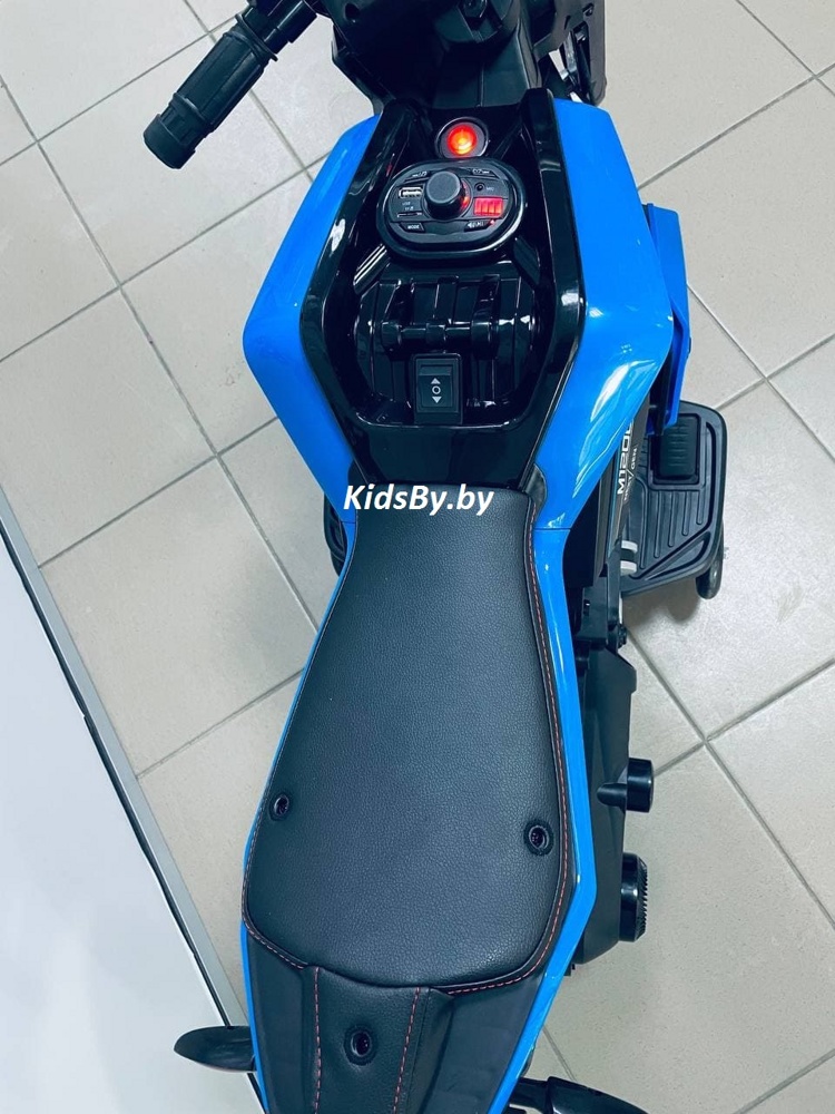 Детский электромобиль, мотоцикл RiverToys X111XX (синий) - фото5