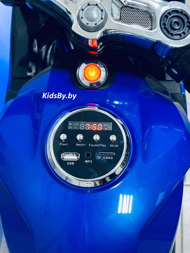 Детский электромобиль, мотоцикл RiverToys A001AA (синий) Ducati - фото3