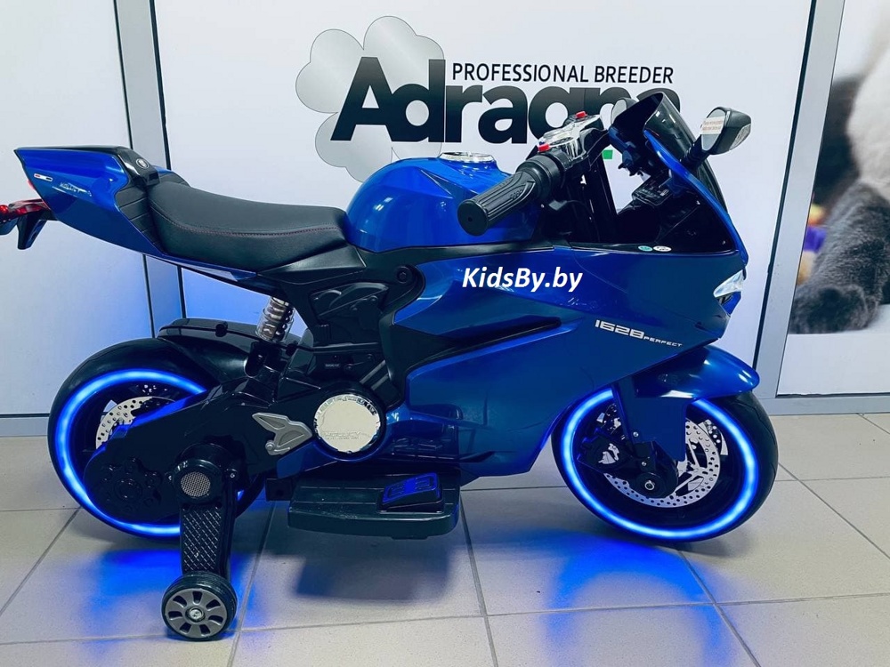 Детский электромобиль, мотоцикл RiverToys A001AA (синий) Ducati - фото2