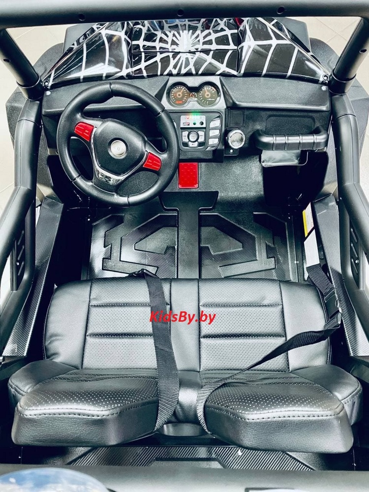 Детский электромобиль RiverToys Buggy T888TT 4WD (черный паук) полноприводный двухместный - фото3