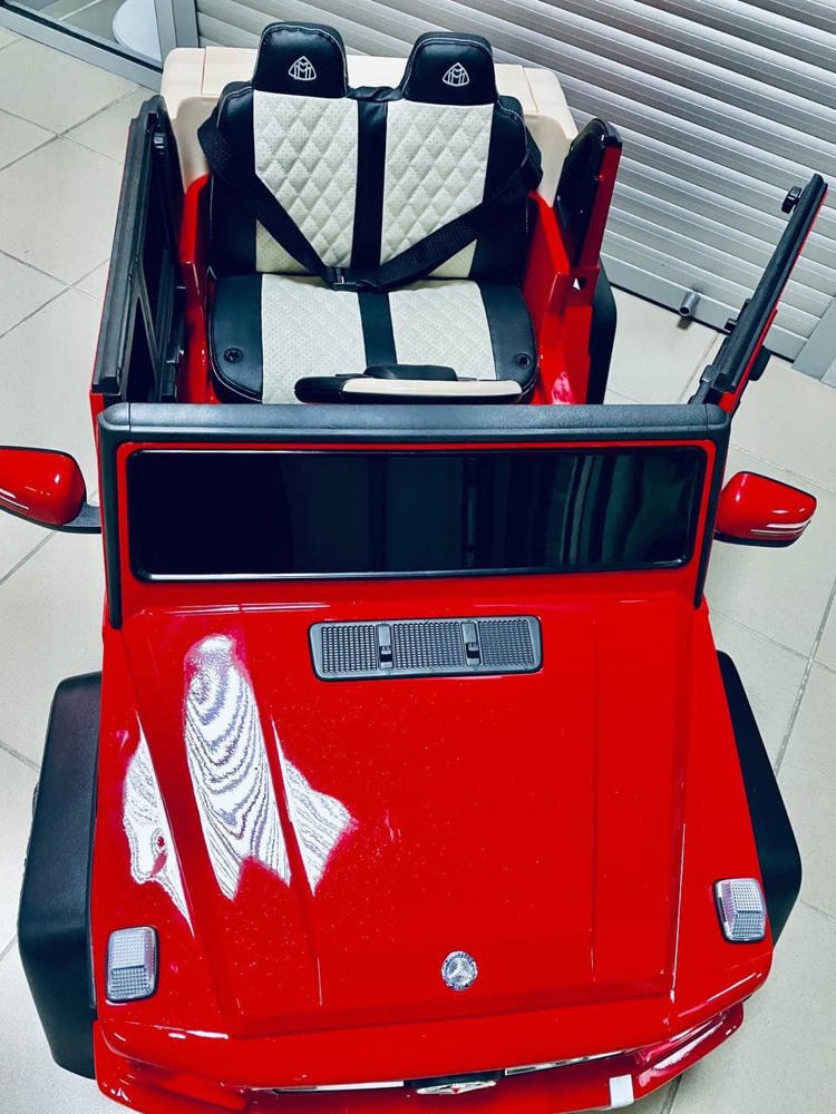 Детский электромобиль RiverToys Mercedes-Maybach G650 T101TT 4WD (красный глянец) автокраска Лицензия - фото3