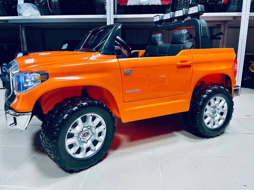 Детский электромобиль RiverToys Toyota Tundra Mini JJ2266 (оранжевый) лицензия двухместная - фото3