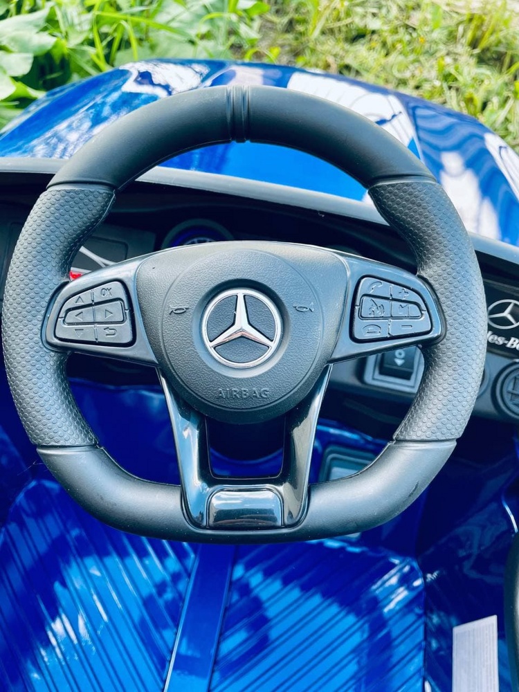 Детский электромобиль RiverToys Mercedes-Benz GLC K555KK (синий) автокраска лицензия - фото6
