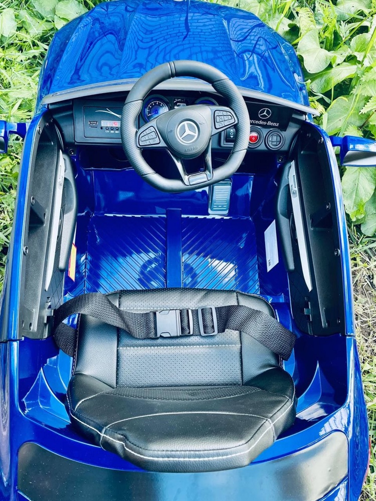 Детский электромобиль RiverToys Mercedes-Benz GLC K555KK (синий) автокраска лицензия - фото3