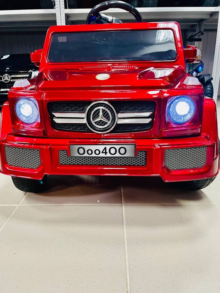 Детский электромобиль RiverToys Mercedes-Benz O004OO VIP (красный) вишневый глянец автокраска - фото4