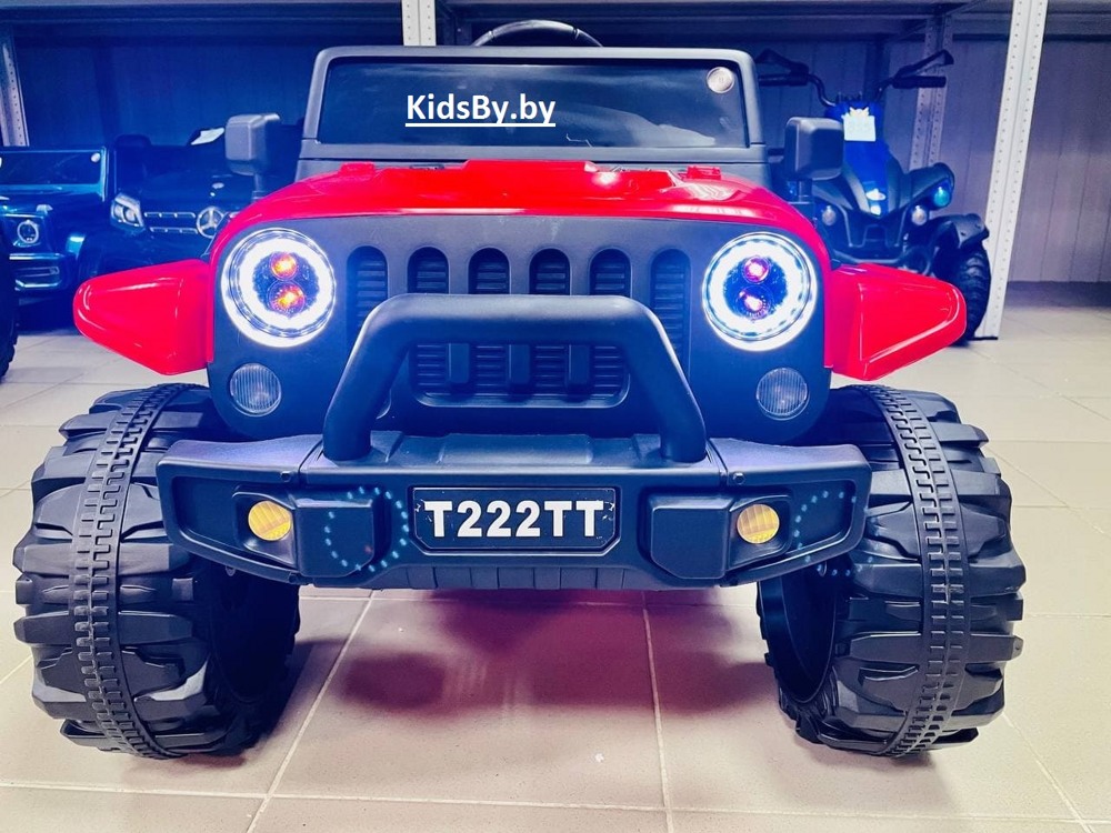 Детский электромобиль RiverToys T222TT 4WD (красный) Jeep Полноприводный - фото5