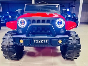 Детский электромобиль RiverToys T222TT (красный) Jeep - фото