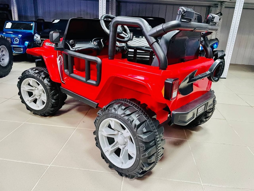 Детский электромобиль RiverToys T222TT (красный) Jeep - фото4