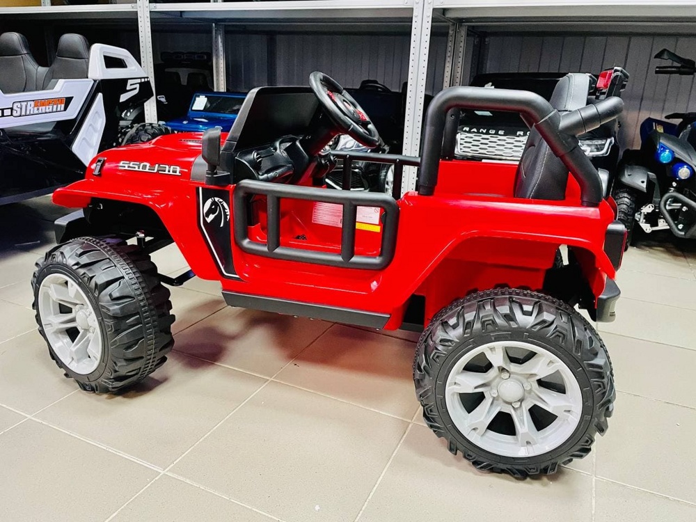 Детский электромобиль RiverToys T222TT (красный) Jeep - фото5