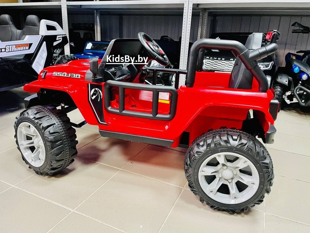 Детский электромобиль RiverToys T222TT 4WD (красный) Jeep Полноприводный - фото2