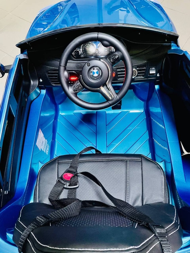 Детский электромобиль RiverToys BMW X6M JJ2199 (синий глянец) лицензия - фото3
