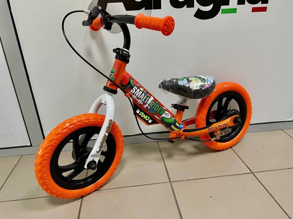 Детский беговел Small Rider Motors EVA Cartoons (оранжевый) Dino - фото