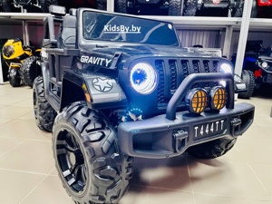 Детский электромобиль RiverToys T909TT (черный) Двухместный - фото