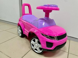 Детская машинка- Каталка Baby Care Sport car 613W резиновые колеса цвет розовый - фото